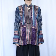 画像2: モン族 チャイナボタン エスニックシャツ (2)