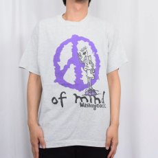 画像2: 80〜90's Fido Dido USA製 "Peace of Mind" キャラクタープリントTシャツ XL (2)