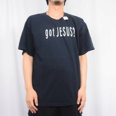 画像2: got JESUS? ジーザスプリントTシャツ BLACK L (2)