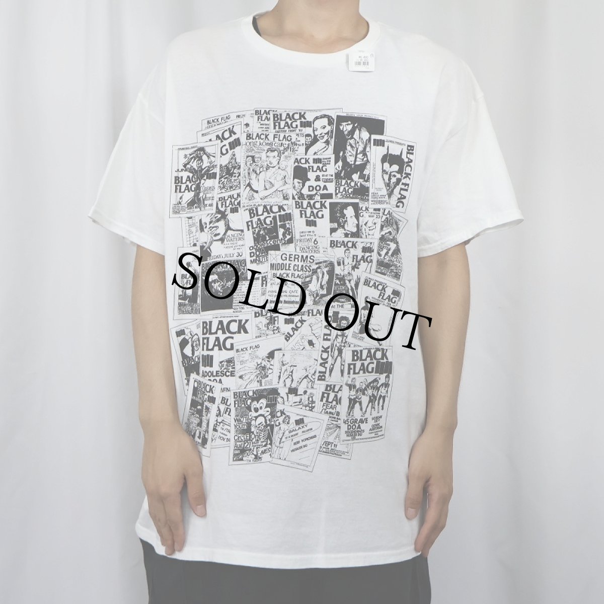 画像2: SST RECORDS "BLACK FLAG" ハードコア・パンク・バンド プリントTシャツ XL (2)