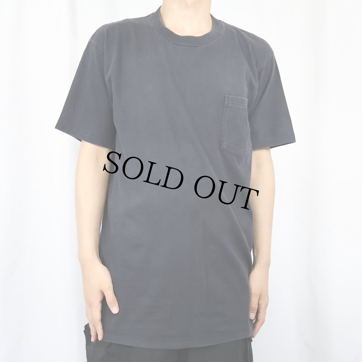 画像2: TOWNCRAFT 無地ポケットTシャツ BLACK L (2)