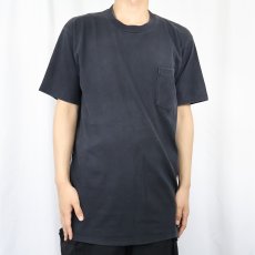 画像2: TOWNCRAFT 無地ポケットTシャツ BLACK L (2)