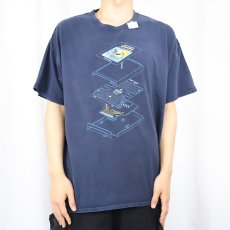 画像2: game program WAKAWAKA ゲームプリントTシャツ NAVY (2)