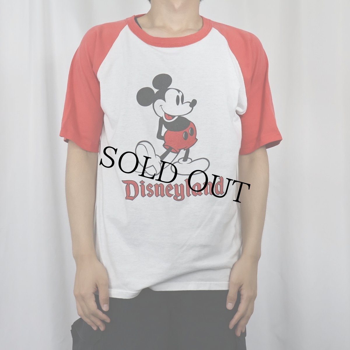 画像2: 80's Disney USA製 "MICKEY MOUSE" キャラクタープリント ラグランTシャツ L (2)
