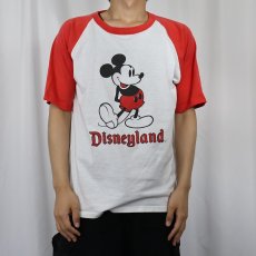 画像2: 80's Disney USA製 "MICKEY MOUSE" キャラクタープリント ラグランTシャツ L (2)