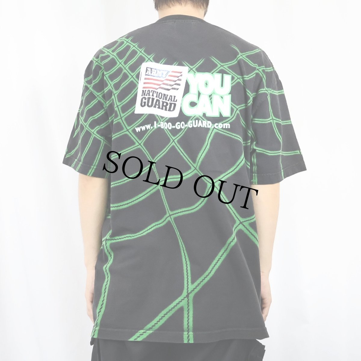 画像4: ARMY NATIONAL GUARD 大判プリントTシャツ BLACK XL (4)
