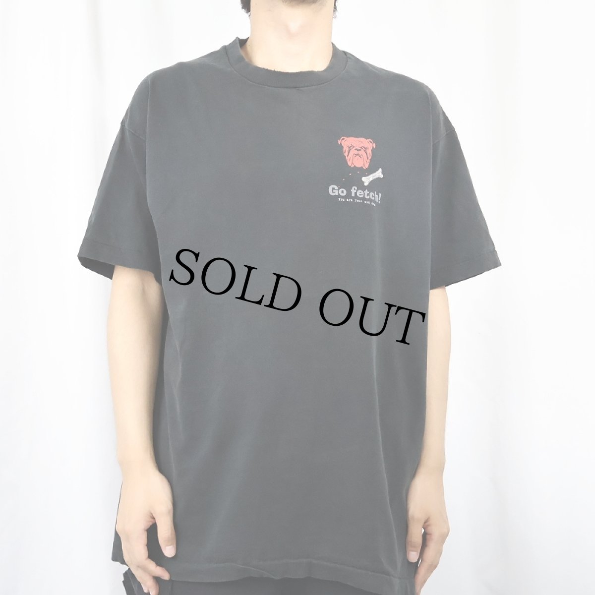 画像2: 90's Band to the bone ブルドッグ プリントTシャツ BLACK XL (2)