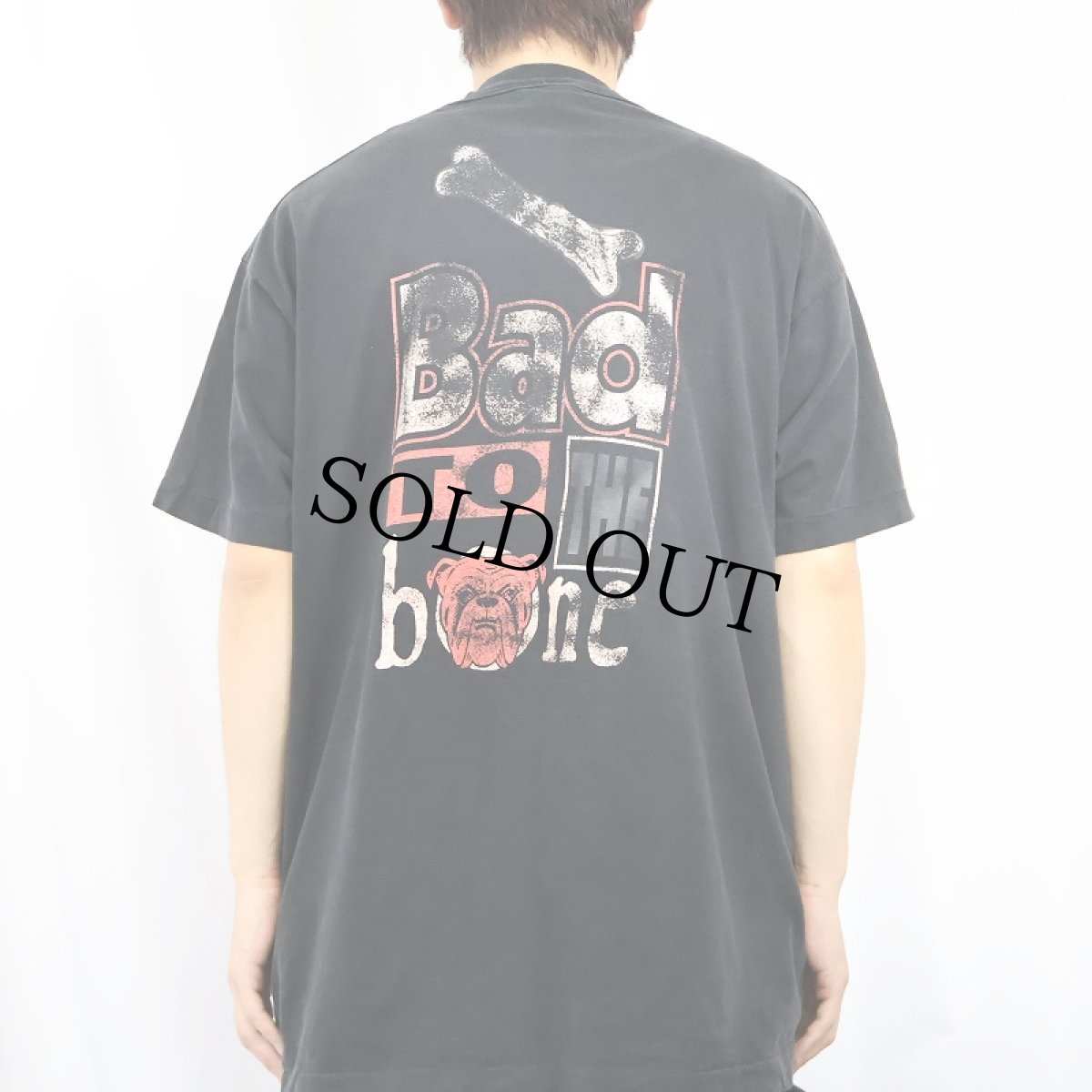 画像3: 90's Band to the bone ブルドッグ プリントTシャツ BLACK XL (3)