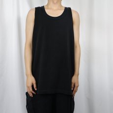 画像2: 90's FRUIT OF THE LOON USA製 無地タンクトップ BLACK XL (2)