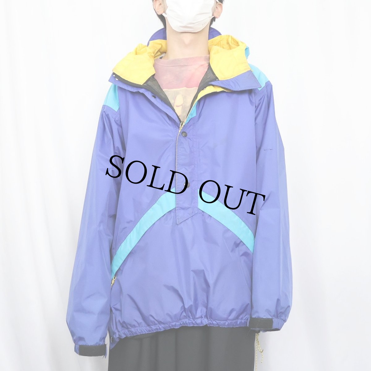 画像2: 90's REI USA製 "GORE-TEX" 切り替えデザイン ナイロンマウンテンパーカー L (2)