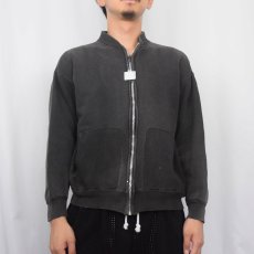 画像2: 50's SPORTSWEAR セパポケ フルジップスウェット BLACK L (2)