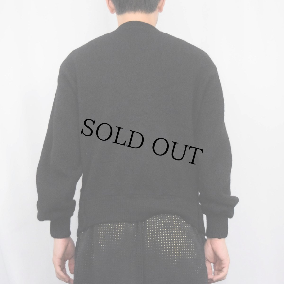 画像3: 60's SILVERWOODS アルパカニットカーディガン BLACK L (3)