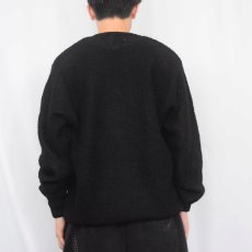 画像3: 60's THE STAG SHOP by RAMBULE Vネック モヘアニットセーター BLACK L (3)