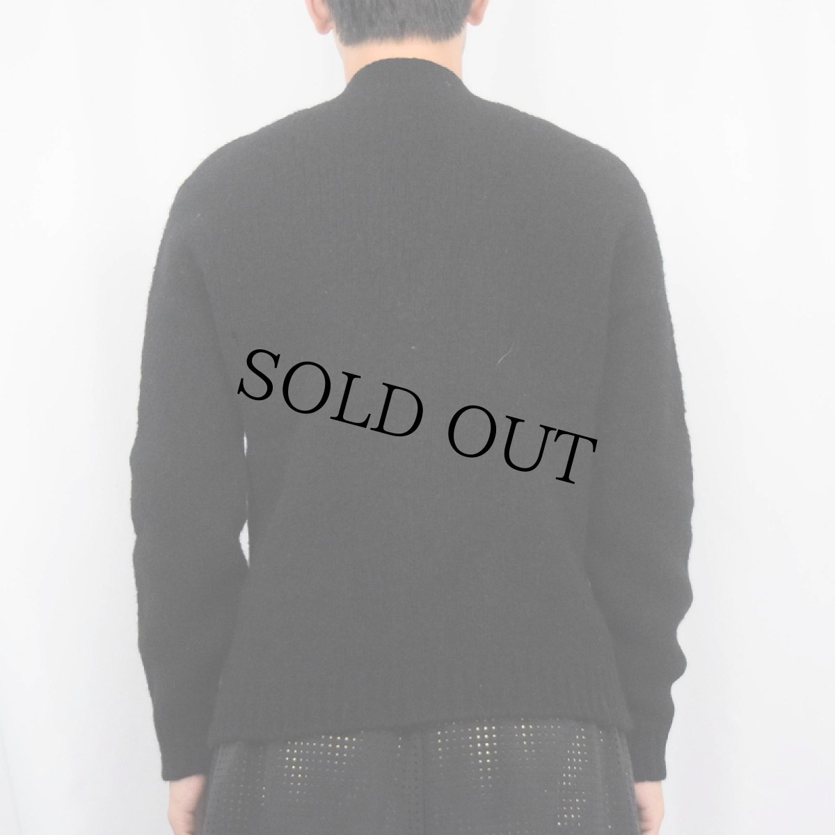 画像3: 60's DUNSON モヘアニットカーディガン BLACK (3)