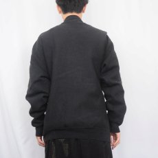 画像3: 90's Champion REVERSE WEAVE USA製 目付き フルスナップ スウェットカーディガン BLACK XL (3)