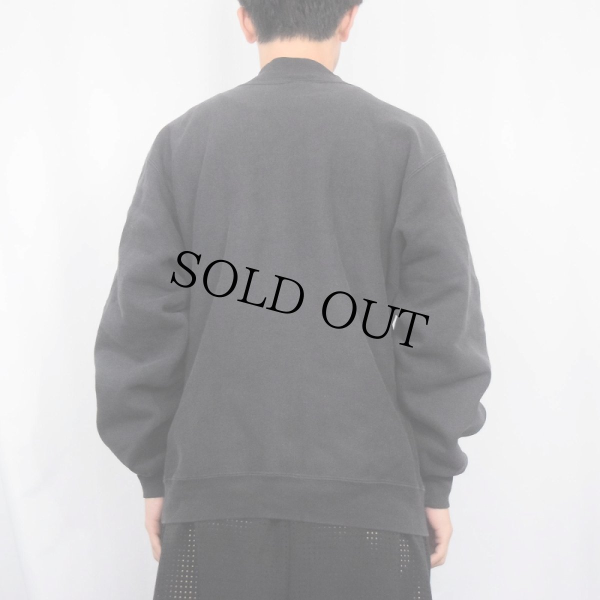 画像3: 90's Champion REVERSE WEAVE USA製 目付き フルスナップ スウェットカーディガン BLACK (3)