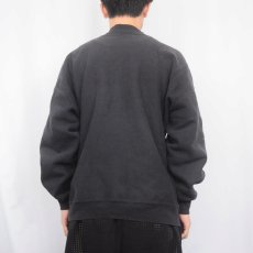 画像3: 90's Champion REVERSE WEAVE USA製 目付き フルスナップ スウェットカーディガン BLACK (3)