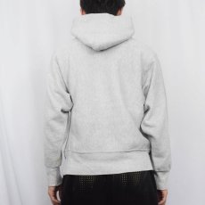 画像3: 80〜90's Champion REVERSE WEAVE USA製 トリコタグ "ウイングフット" 染み込みプリントスウェットフーディー M (3)