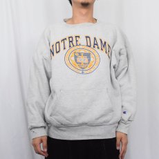 画像2: 80〜90's Champion REVERSE WEAVE USA製 トリコタグ "NORTRE DAME" ダブルフェイス スウェット XL (2)