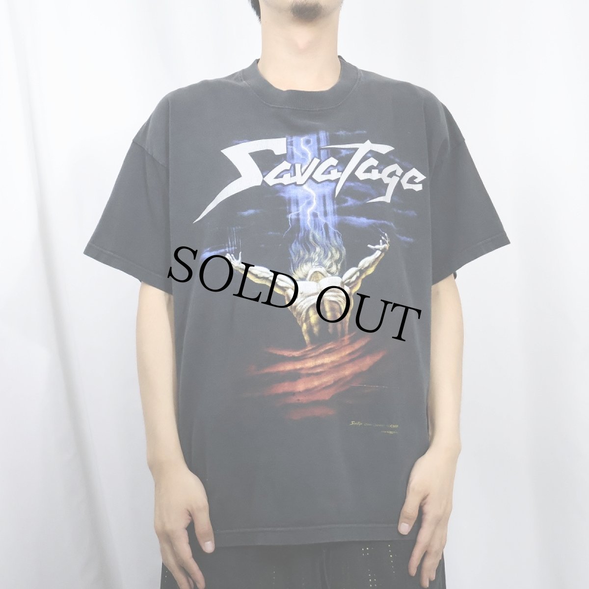 画像3: SAVATAGE ヘヴィメタル・バンド プリントTシャツ BLACK XL (3)