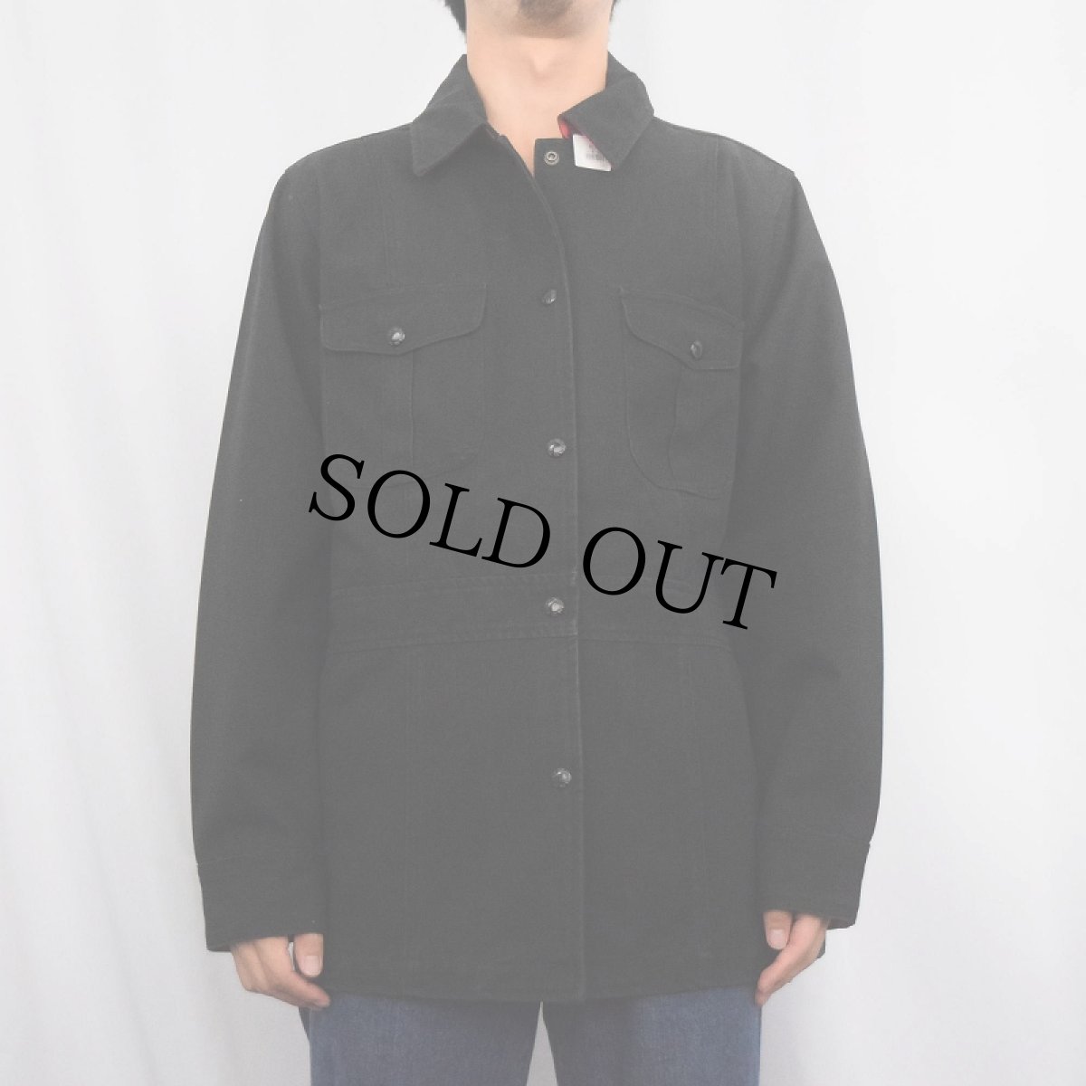 画像2: FILSON コットンキャンバス ワークジャケット BLACK (2)