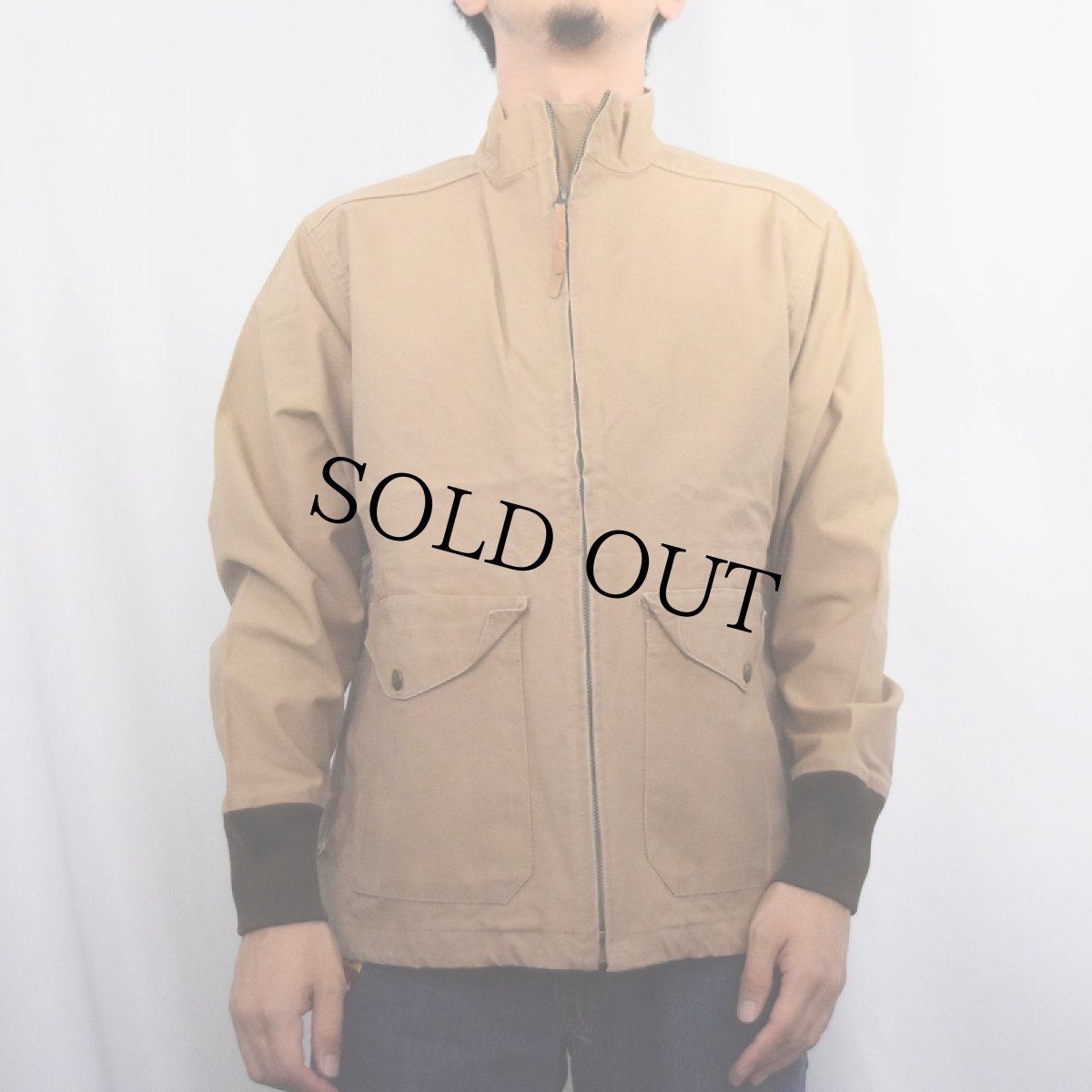 画像2: 2000's FILSON USA製 コットンキャンバス スタンドカラージャケット M (2)