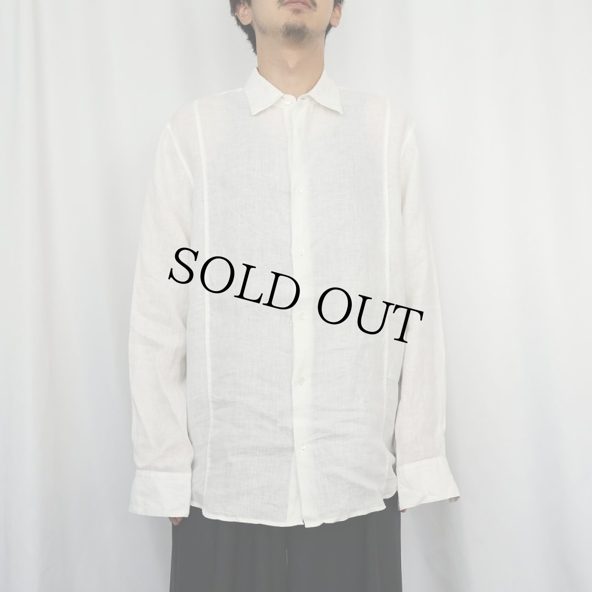 画像2: Calvin Klein "modern fit" リネンシャツ M (2)