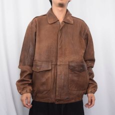 画像2: 80's Eddie Bauer "A-2 TYPE" レザージャケット (2)