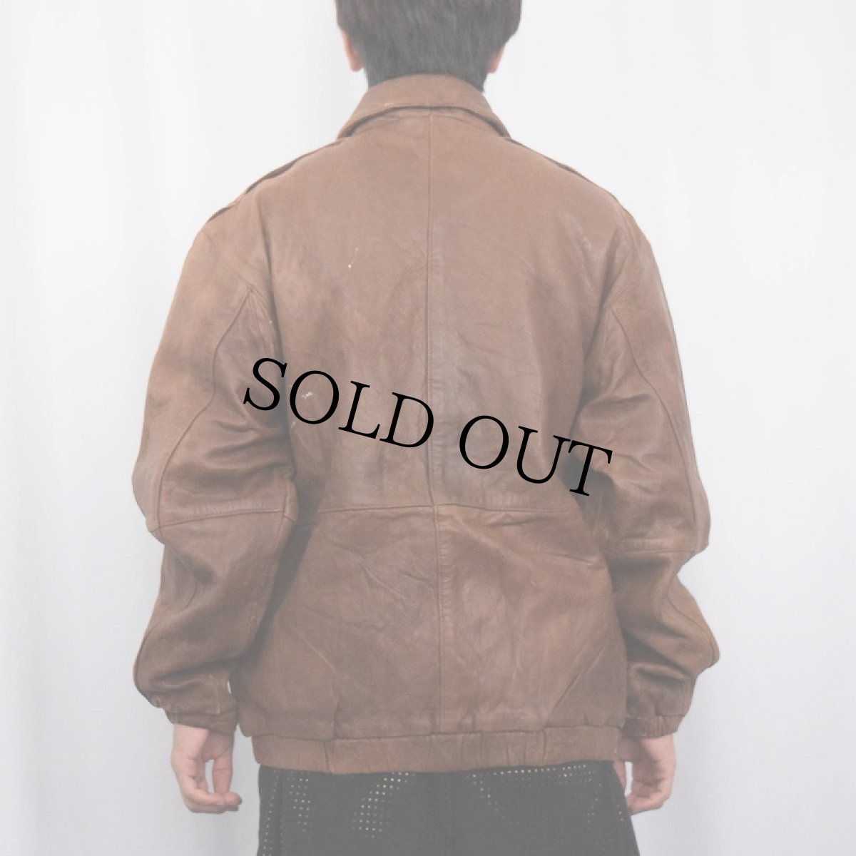 画像3: 80's Eddie Bauer "A-2 TYPE" レザージャケット (3)