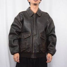 画像3: AVIREX USA製 "A-2 TYPE" レザージャケット XL (3)