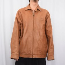 画像2: POLO Ralph Lauren チンスト付き レザージャケット M (2)