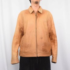 画像2: POLO Ralph Lauren チンスト付き レザージャケット XL (2)