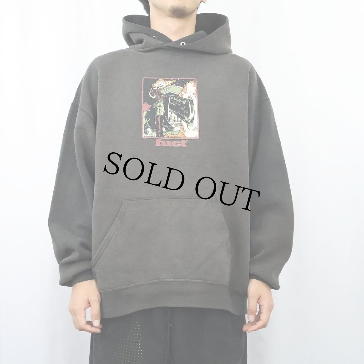 画像2: fuct skateboard "Ghost Rider " プリントスウェットフーディー BLACK XL (2)