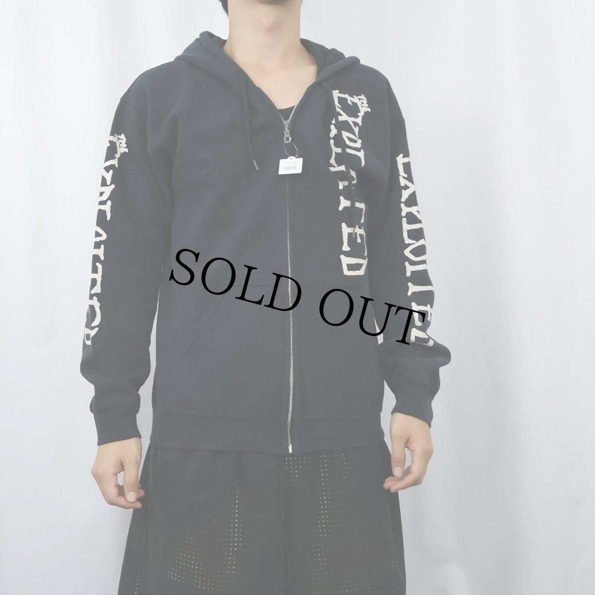 画像3: The Exploited パンクロックバンド プリントスウェットジップパーカー BLACK M (3)