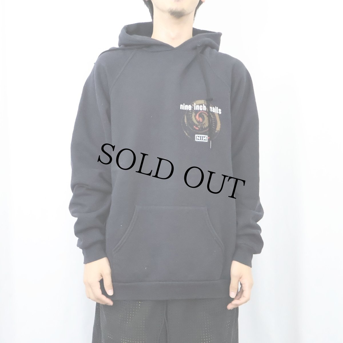 画像3: 90's Nine Inch Nails "closer" ロックバンド プリントスエットフーディー BLACK XL (3)