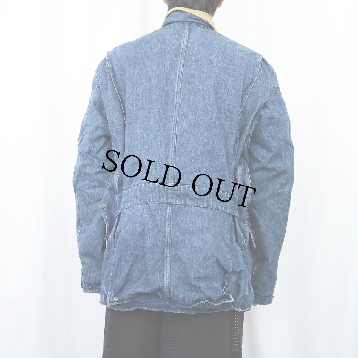 画像3: POLO Ralph Lauren ブランケットライナー デニムハンティングジャケット M (3)