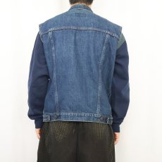 画像3: 80〜90's EURO Levi's 70500-0217 カットオフスリーブ デニムベスト size44 (3)