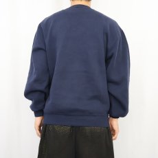 画像3: 90's RUSSELL ATHLETIC USA製 前V 無地スウェット NAVY L (3)