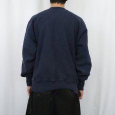 画像3: 90's USA製 REVERSE WEAVE "PRINCETON" プリントスウェット NAVY L (3)