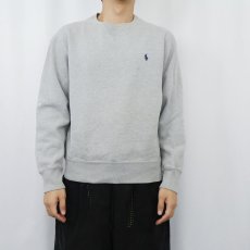 画像2: POLO Ralph Lauren 前V ロゴ刺繍スウェット S (2)