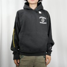 画像2: Champion PREMIUM REVERSE WEAVE インディアンヘッド プリントスウェットフーディー BLACK (2)