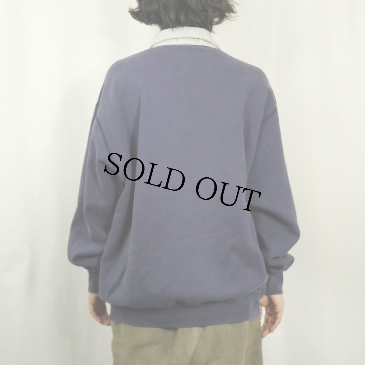 画像3: POLO Ralph Lauren "CREST PATCH" ハーフジップスウェット L (3)