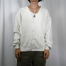 画像2: 80〜90's JERZEES USA製 "AEOPA" カチナ人形 プリントスウェットカーディガン ONE SIZE (2)