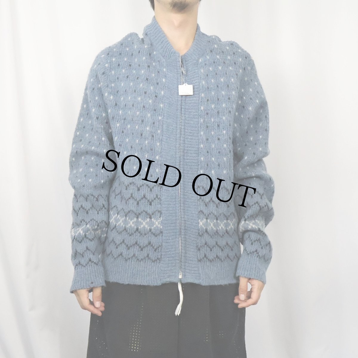 画像4: 60's SEARS SPORTSWEAR バーズアイ モヘアニットカーディガン M (4)