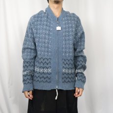 画像4: 60's SEARS SPORTSWEAR バーズアイ モヘアニットカーディガン M (4)