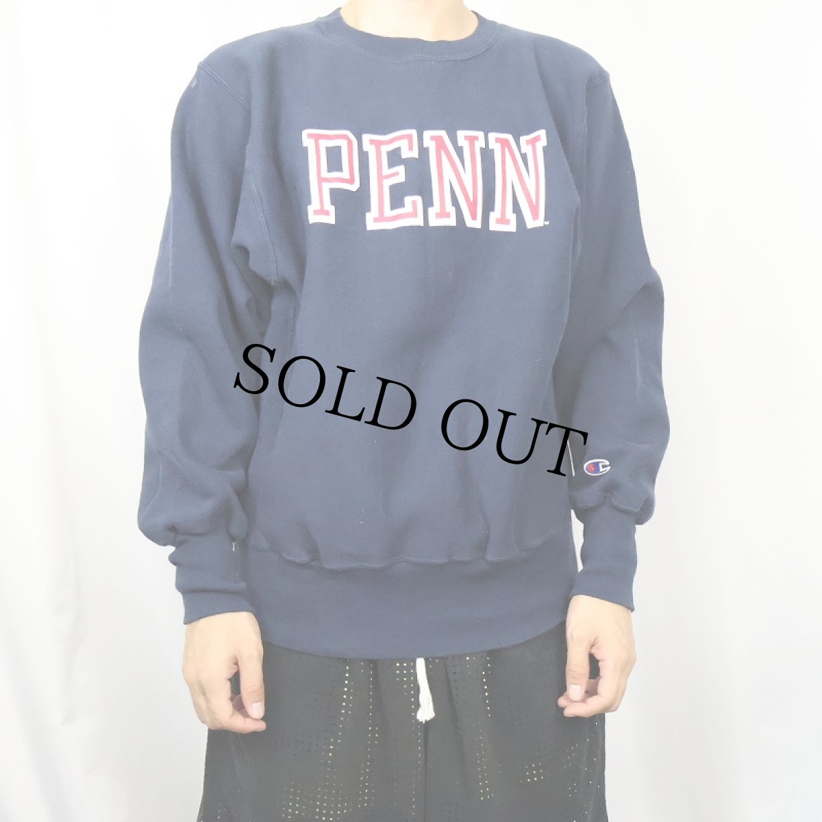 画像3: 90's Champion REVERSE WEAVE "PENNSYLVANIA" バックプリントスウェット NAVY M (3)