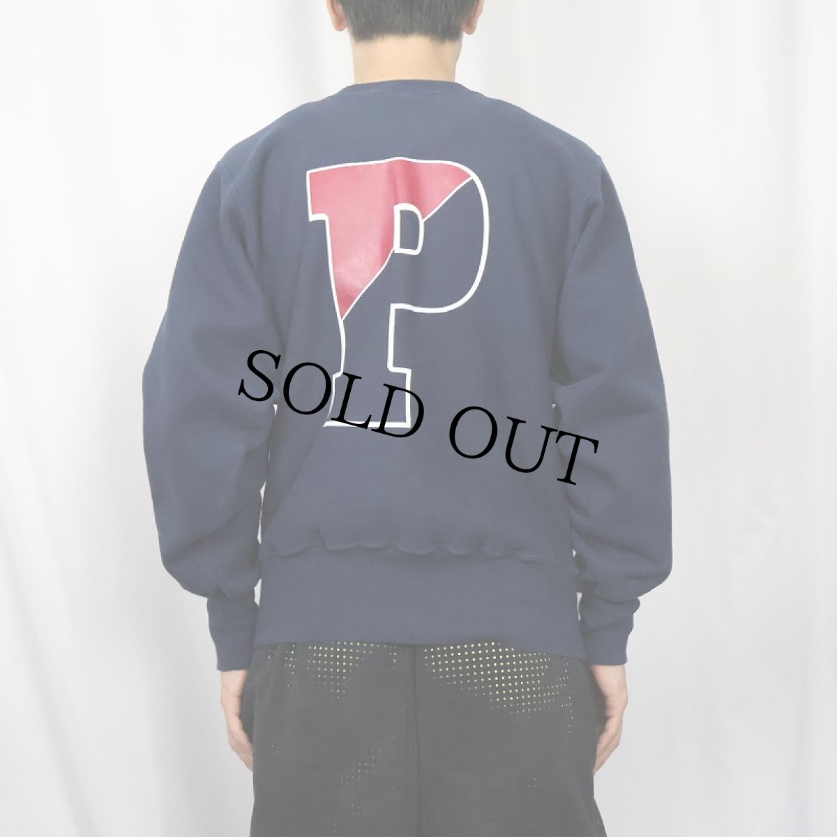画像4: 90's Champion REVERSE WEAVE "PENNSYLVANIA" バックプリントスウェット NAVY M (4)