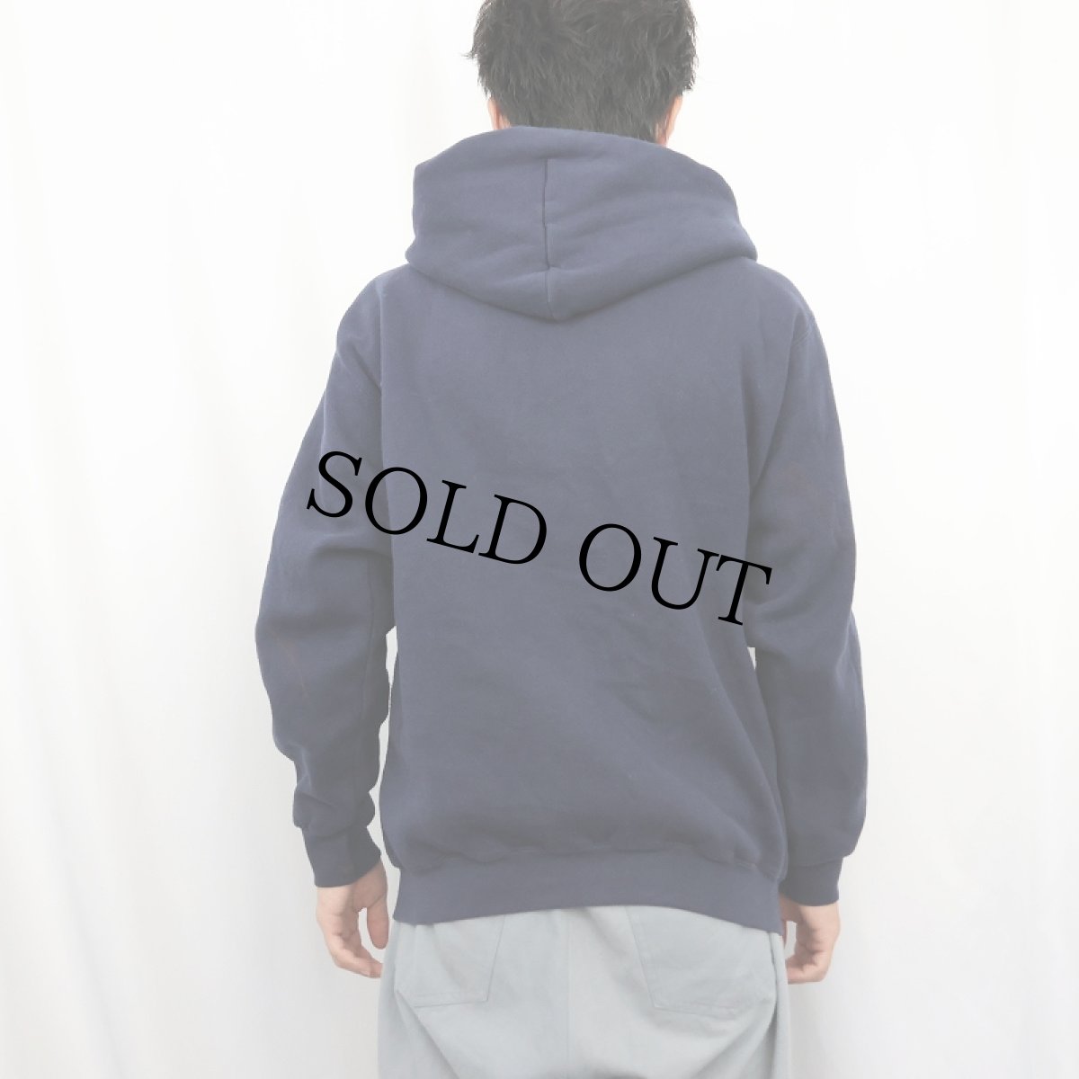 画像3: 【SALE】 90's JERZEES USA製 スウェットジップパーカー NAVY XL (3)