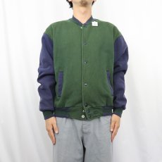 画像2: FRUIT OF THE LOOM "MWC" 刺繍入り スウェットスタジャン L (2)