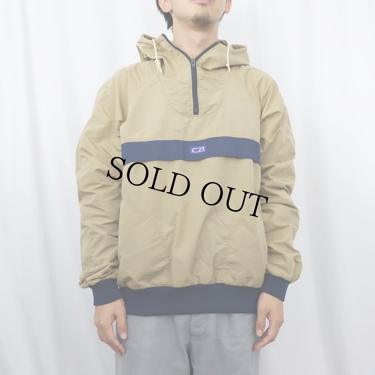 画像2: CB Sports ハーフジップ ナイロンプルオーバージャケット XL (2)